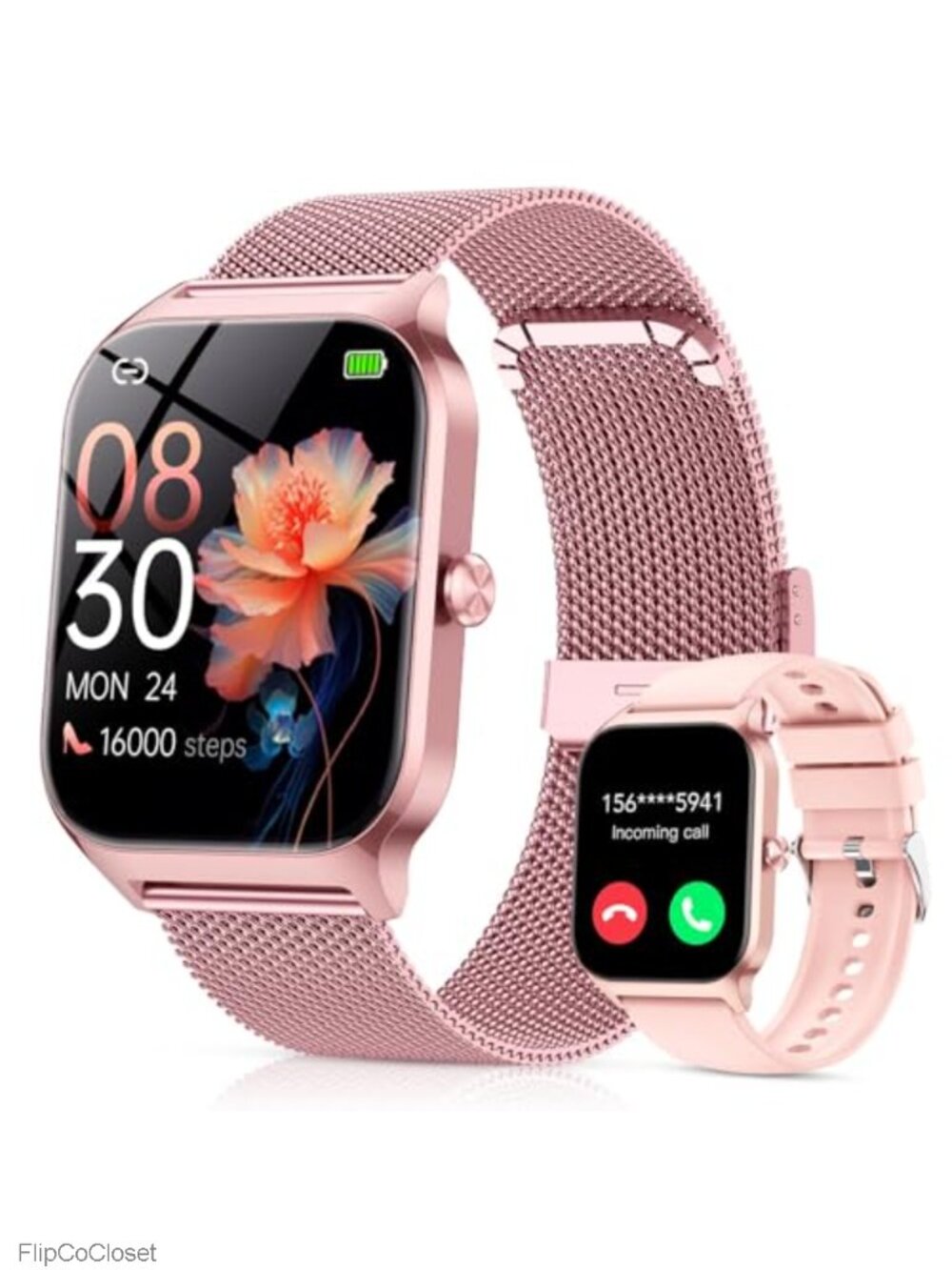Smart Watch Women Bluetooth Call 1.85" HD Fitness Tracker Heart Rate SpO2 Sleep